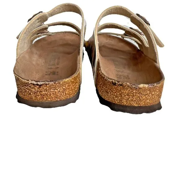 Birkenstock Florida Sandals Womens 40 US 9.5 Vegan Southwestern Print Mocha - Picture 8 of 12